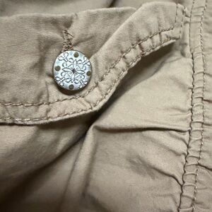 Tan Button-Up Shorts